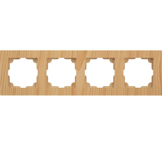Изображение товара Рамка для розеток и выключателей Intro Accent 650411 на 4 поста, СУ, сосна Б0063771
