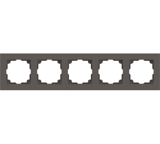 Изображение товара Рамка для розеток и выключателей Intro Accent 650509 на 5 постов, СУ, титан Б0063739