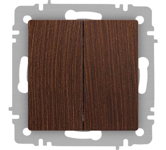 Изображение товара Выключатель Intro Accent 610410 двойной, 10А250В, IP20, СУ, AL/CU, венге Б0063501