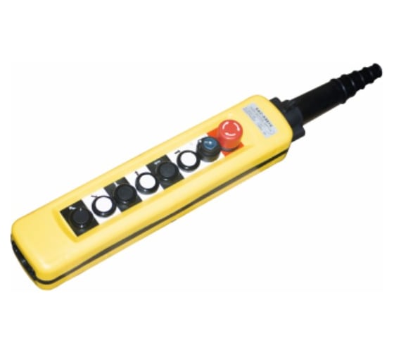 Изображение товара Пульт ООО "КРАНЭЛЕКТРО" ХАС-А881К 6 кнопок, 1 скорость, авар. стоп, ключ 00-00003592