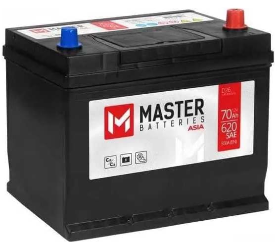 Изображение товара Аккумуляторная батарея MASTER BATTERIES 70Ah R+ MB700