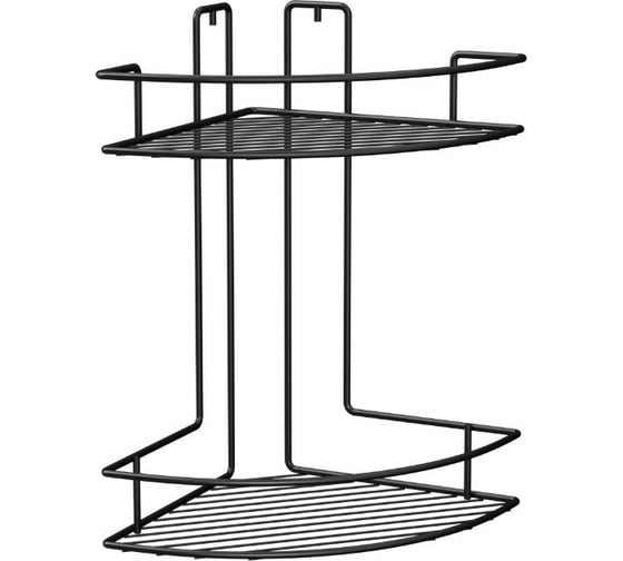 Изображение товара Полка для ванной комнаты FORA двойная "Гетсби, черный" FOR-RUS003