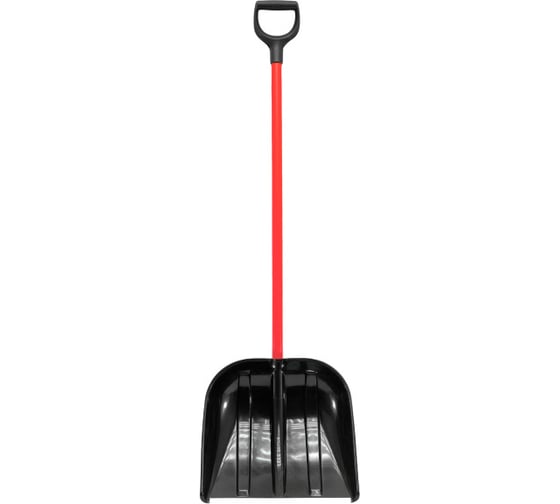 Изображение товара Лопата снеговая СЕВЕРЯНИН с усиленной алюминиевой накладкой 410x410 мм, черный soft touch 1 8025417