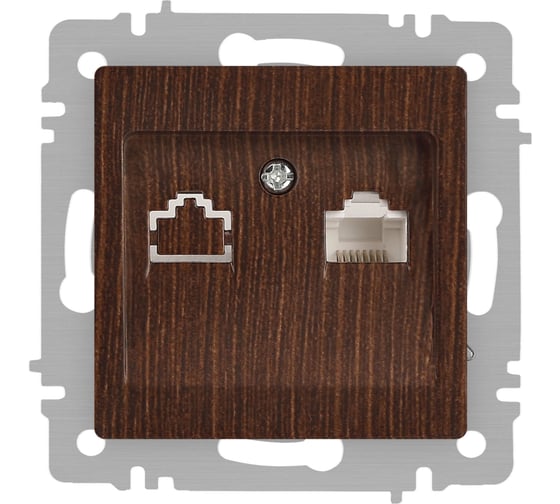 Изображение товара Розетка Intro Accent 6-303-10 информационная RJ45, IP20, СУ, венге Б0063643