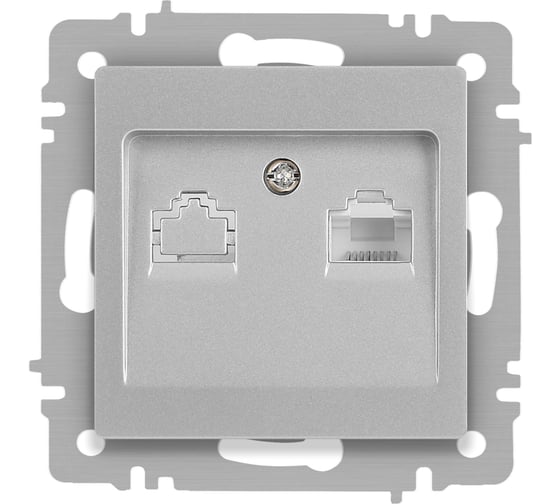 Изображение товара Розетка Intro Accent 6-303-03 информационная RJ45, IP20, СУ, алюминий Б0063630