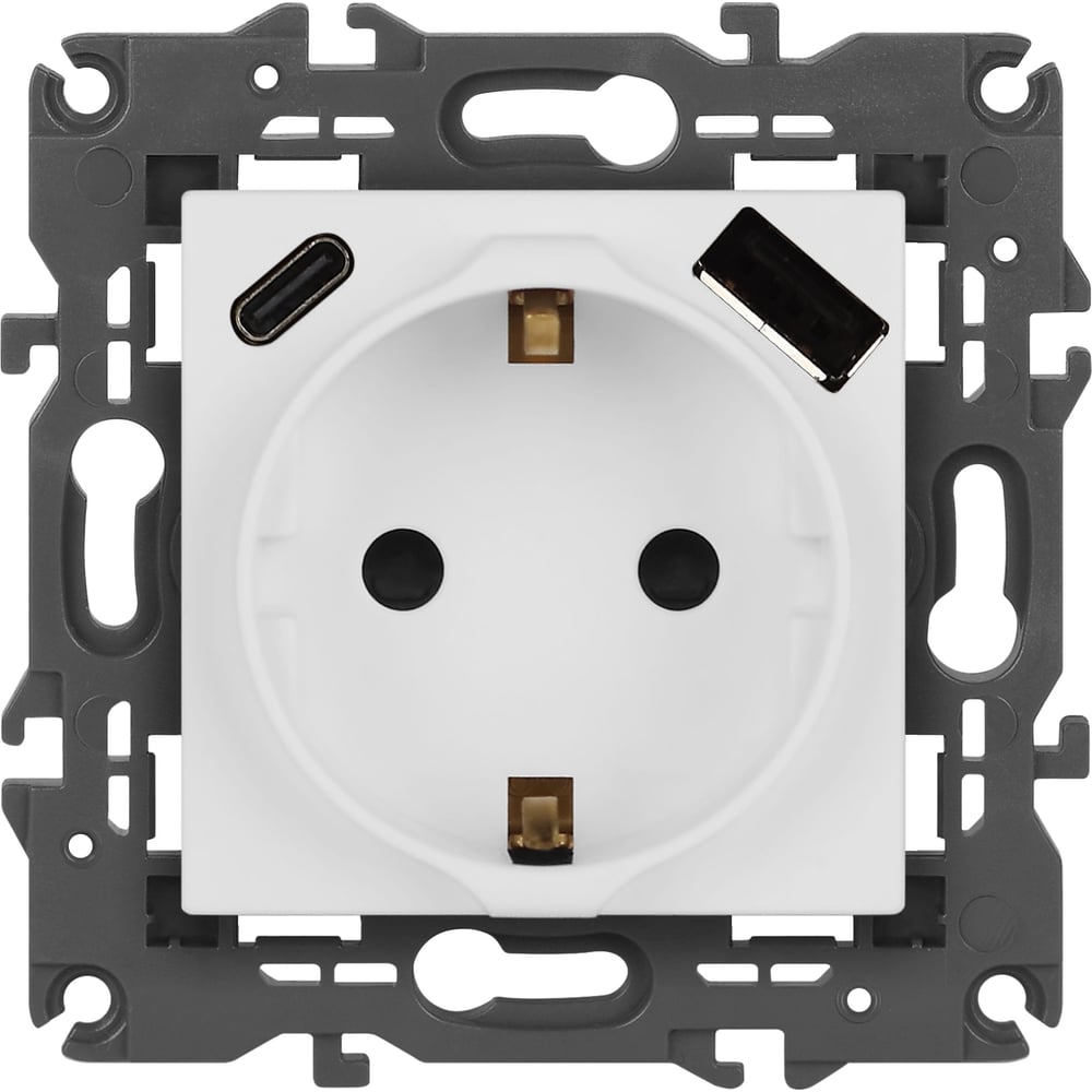 Изображение товара Розетка ЭРА Elegance 14-4108-01М с USB, 16A, белая матовая