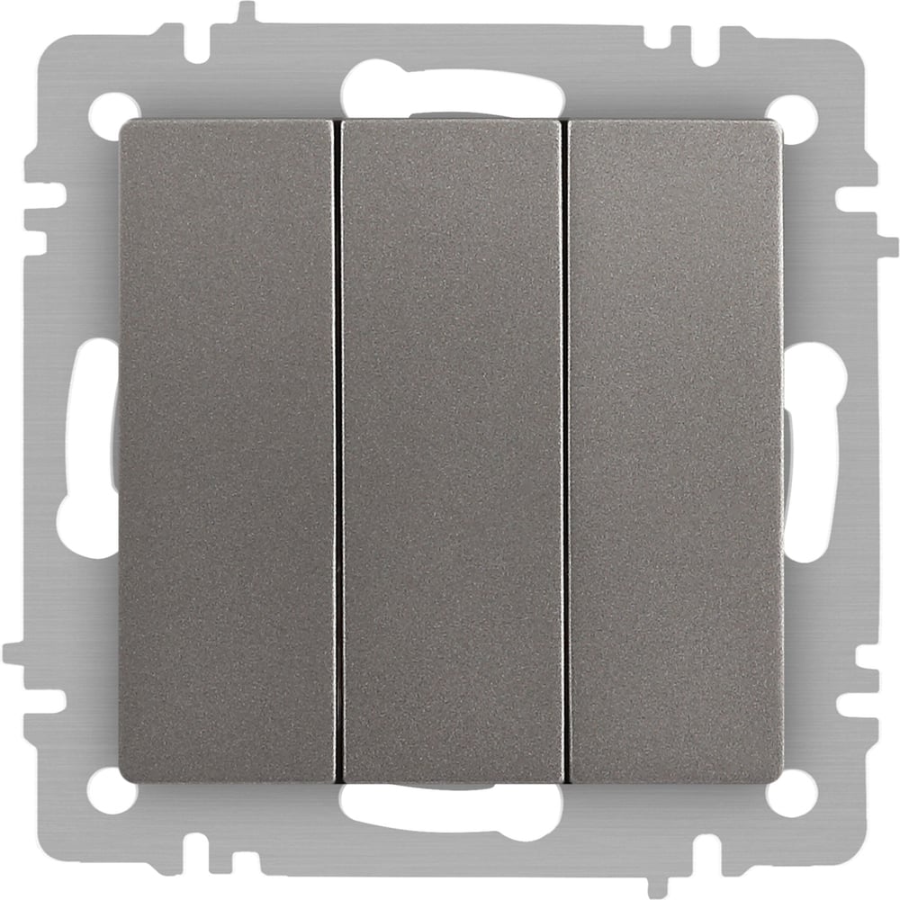 Изображение товара Выключатель Intro Accent 610609 тройной титан 10А 250В для освещения