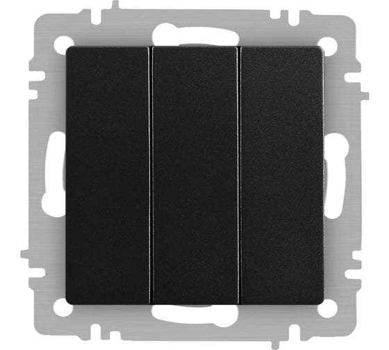 Изображение товара Выключатель Intro Accent 610605 тройной, 10А250В, IP20, СУ, AL/CU, антрацит Б0063540