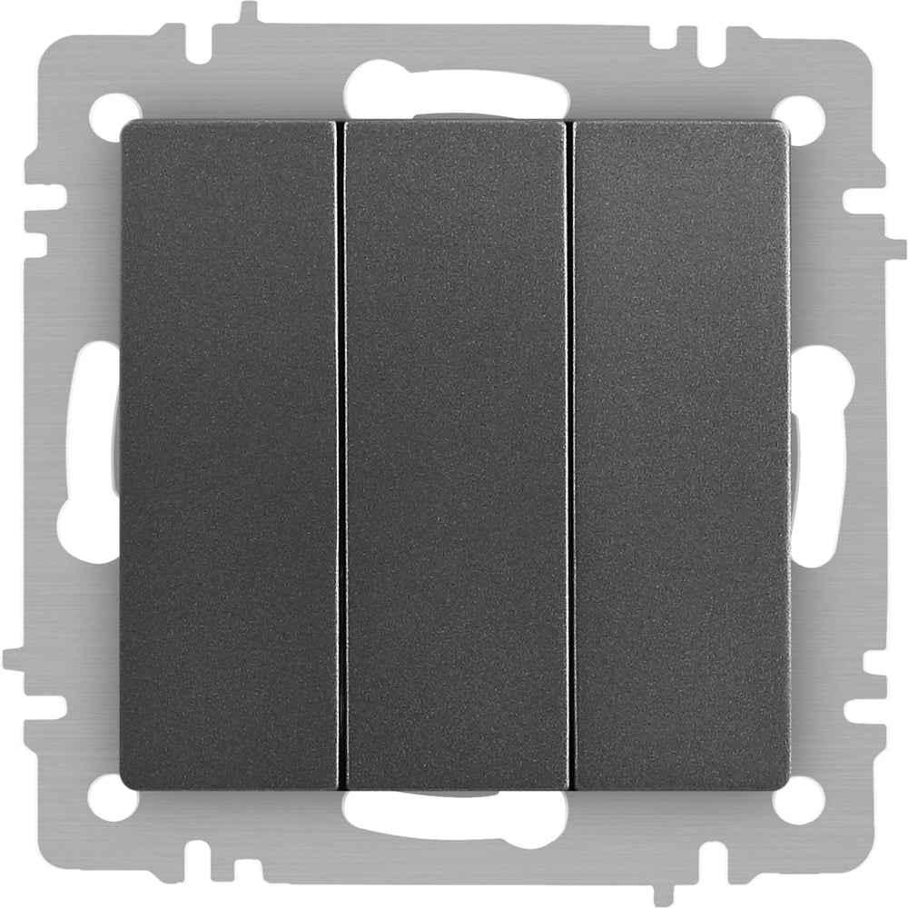 Изображение товара Выключатель тройной Intro Accent 610607 IP20 для освещения графит