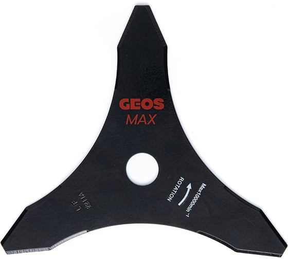 Изображение товара Нож 3-лопастной для мотокос GEOS Max 255мм, 25.4мм, 212906