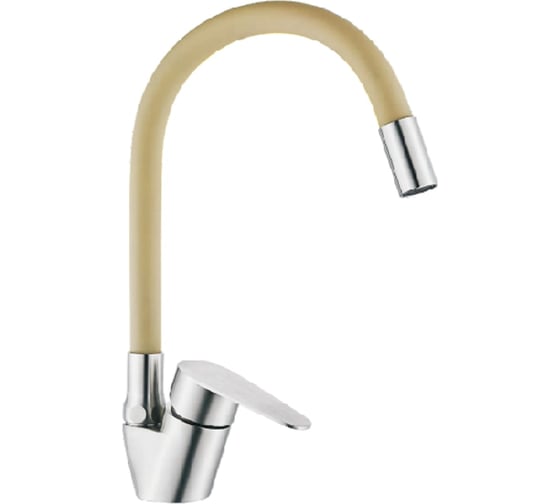 Изображение товара Смеситель для кухни OUTE однорычажный из нержавеющей стали SUS 304, кофейный/хром T40583B-6 T40593B-6