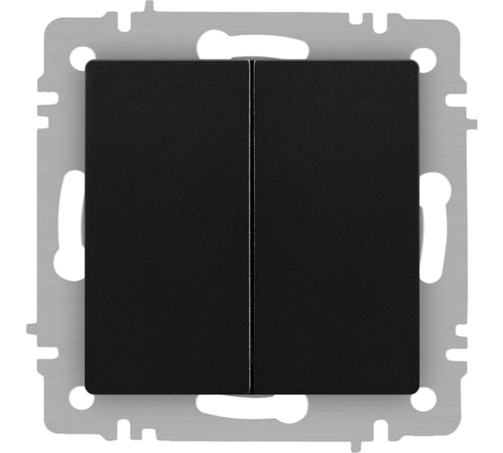 Изображение товара Переключатель Intro Accent 610705 двойной, 10А250В, IP20, СУ, AL/CU, антрацит Б0063564