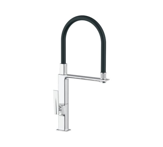 Изображение товара Однорычажный смеситель OUTE излив 26.5 см цвет черный/хром, T11293B