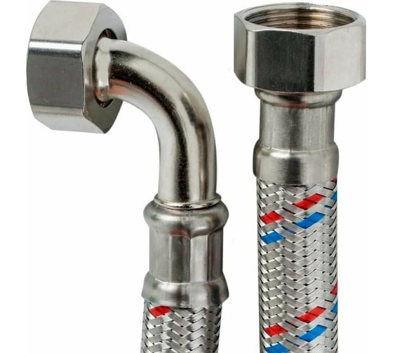 Изображение товара Шланг наливной ООО ПКФ Сварком 3,0м нерж. оплетка (уголок) СанТех s031563