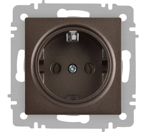 Изображение товара Розетка Intro Accent 620208 2PE Schuko, 16А250В, IP20, скрытой установки, бронза Б0063699