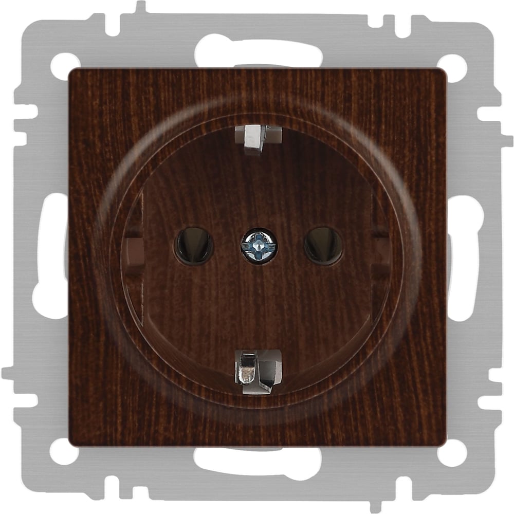 Изображение товара Розетка Intro Accent 620210 2PE Schuko для скрытой установки венге