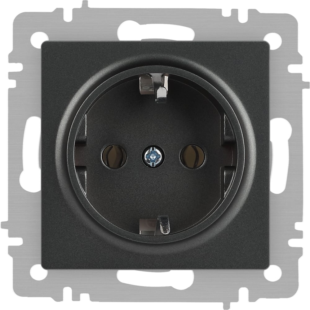 Изображение товара Розетка Intro Accent 620207 2PE Schuko, 16А250В, IP20, скрытой установки, графит Б0063697