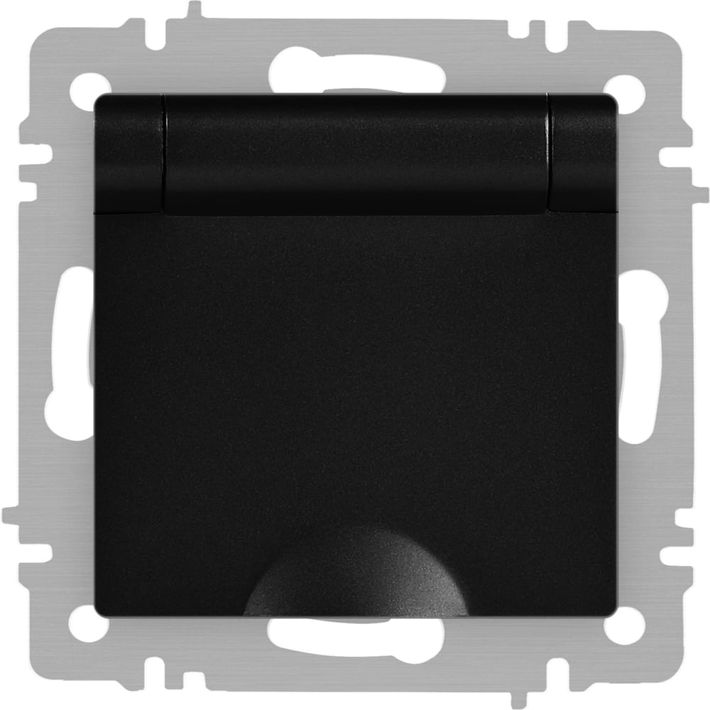 Изображение товара Розетка Intro Accent 620305 2PE Schuko с крышкой, 16А250В, IP20, скрытой установки, антрацит Б0063747