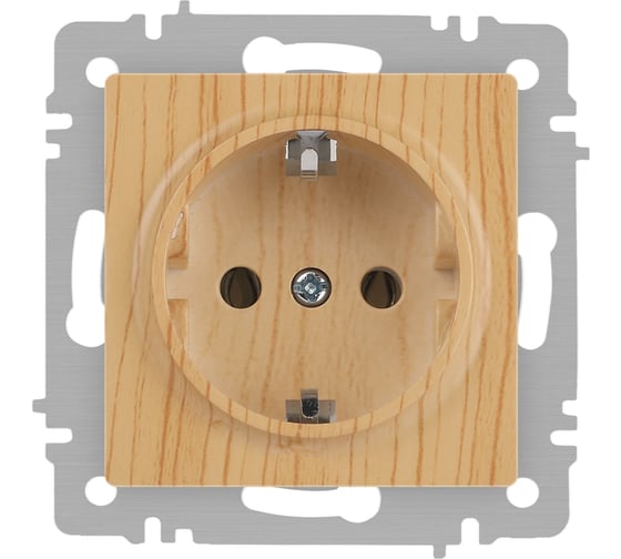 Изображение товара Розетка Intro Accent 620211 2PE Schuko, 16А250В, IP20, скрытой установки, cосна Б0063706