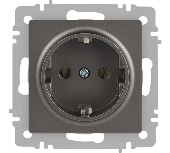 Изображение товара Розетка Intro Accent 620209 2PE Schuko, 16А250В, IP20, скрытой установки, титан Б0063701