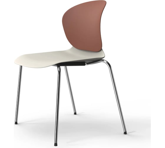 Изображение товара Стул ООО "Фотон" СИННАБОН кофейный/белый/хром LCH-09