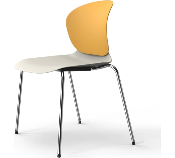 Изображение товара Стул ООО "Фотон" СИННАБОН белый/желтый/хром LCH-08