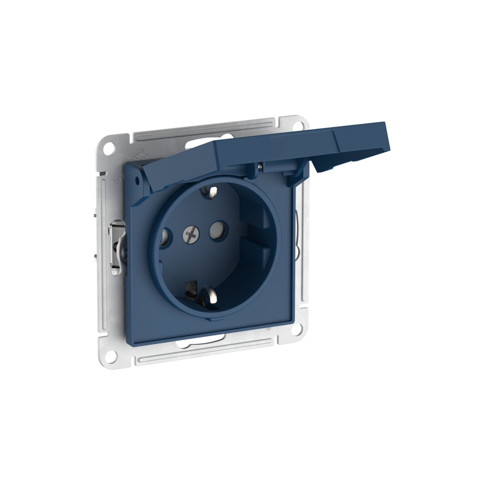 Изображение товара Механизм розетки Systeme Electric ATLASDESIGN с заземлением и шторками