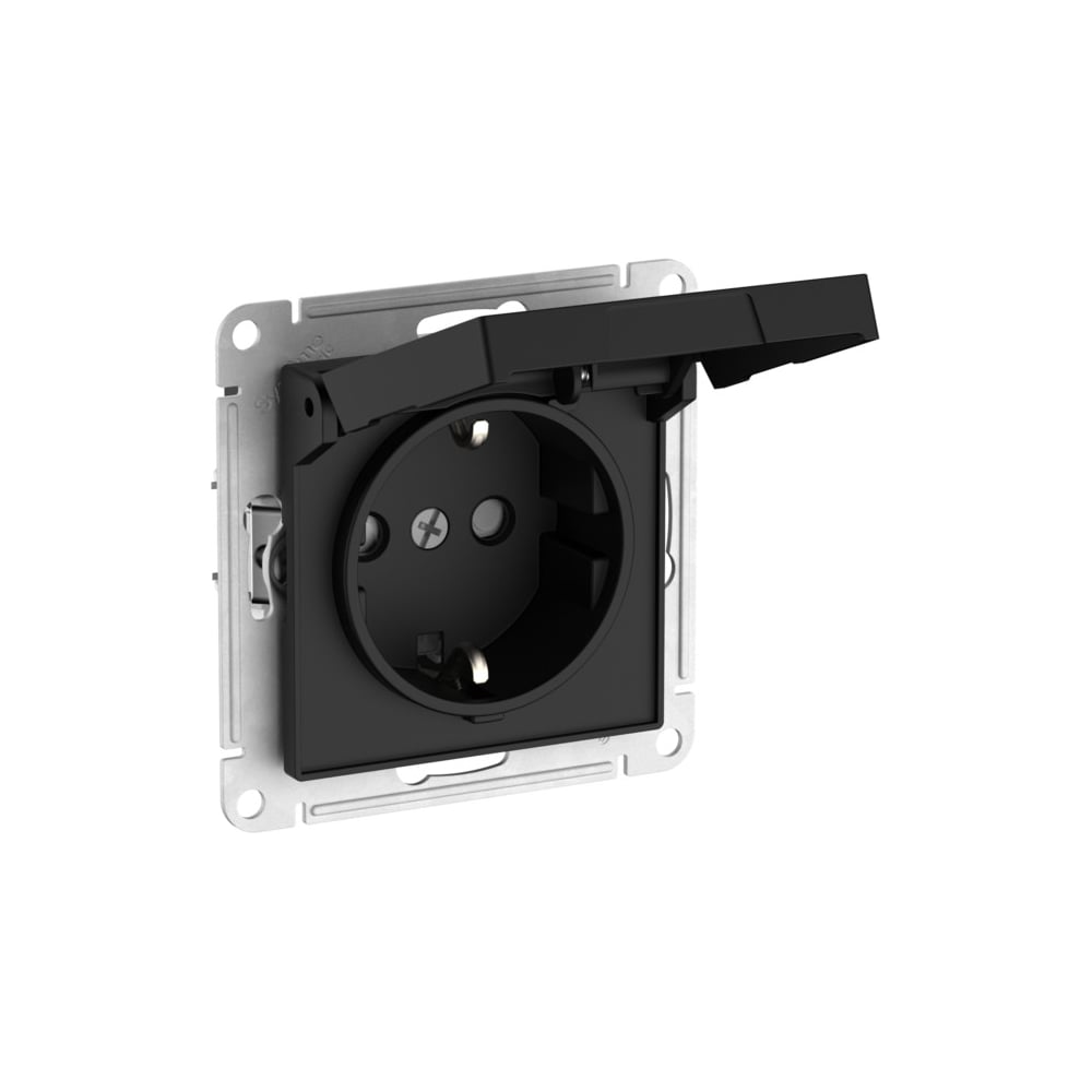 Изображение товара Механизм розетки Systeme Electric ATLASDESIGN с заземлением и защитными шторками 16А