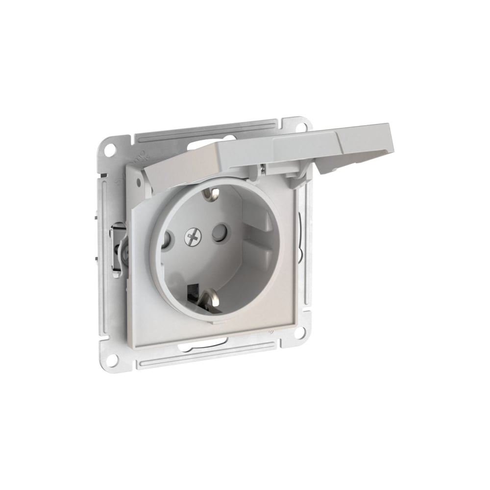 Изображение товара Механизм розетки Systeme Electric ATLASDESIGN с заземлением жемчуг
