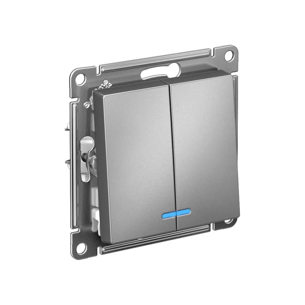 Изображение товара Механизм 2-клавишного выключателя Systeme Electric ATLASDESIGN с подсветкой IP20 10А