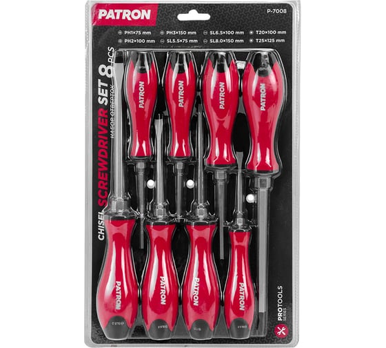 Изображение товара Набор отверток Patron 7 предметов P-7008(64832)