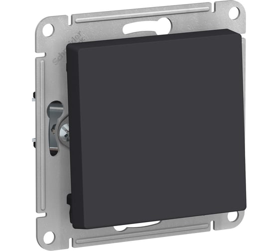 Изображение товара 1-клавишный выключатель Systeme Electric ATLASDESIGN RRR 2-полюсный, 10А, мех., КАРБОН ATN001021R