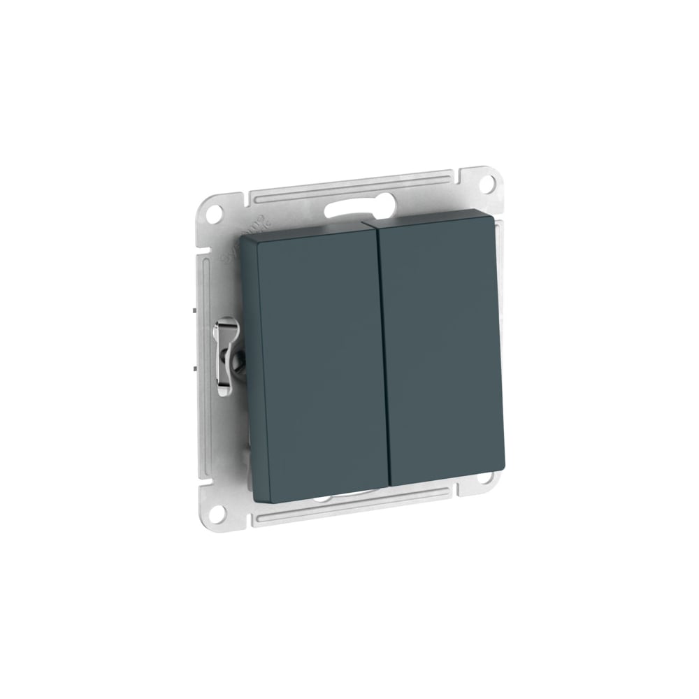 Изображение товара 2-клавишный выключатель Systeme Electric ATLASDESIGN изумрудный IP20 10А