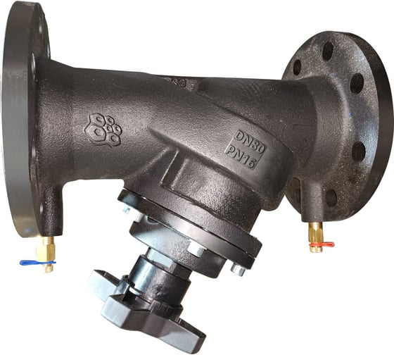 Изображение товара Клапан балансировочный RUSHWORK РАШВОРК, DN080, PN16, корпус - чугун GJS-400-15 (GGG40), клапан - нерж. сталь CF8, уплотнение - EPDM, Ф/Ф 347-080-16