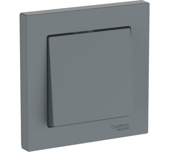 Изображение товара 1-клавишный выключатель Systeme Electric ATLASDESIGN, сх.1, 10АХ, в сборе, быстрозажимные клеммы, грифель ATN000712S