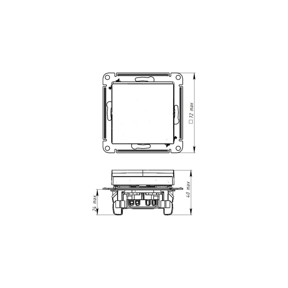 Изображение товара Переключатель с подсветкой Systeme Electric ATLASDESIGN 1-клавишный IP20 жемчужный
