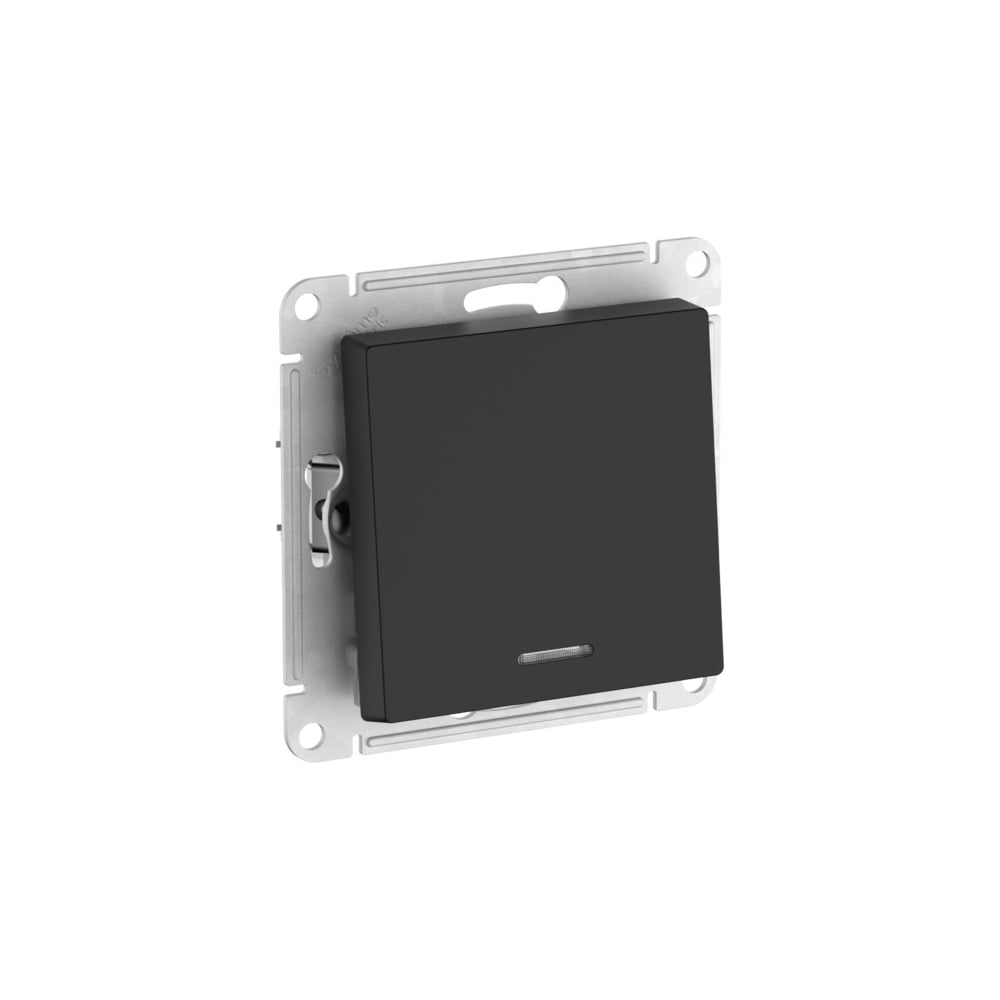 Изображение товара 1-клавишный выключатель с подсветкой Systeme Electric ATLASDESIGN карбон