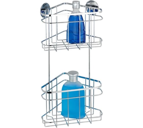 Изображение товара Полка угловая для душа WENKO TURBO-LOC 2-х ярусная 21786100