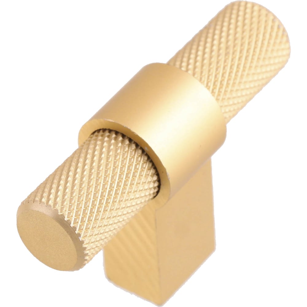 Изображение товара Мебельная ручка кнопка Стройбат штырь алюминий матовое золото 50 мм 500 шт