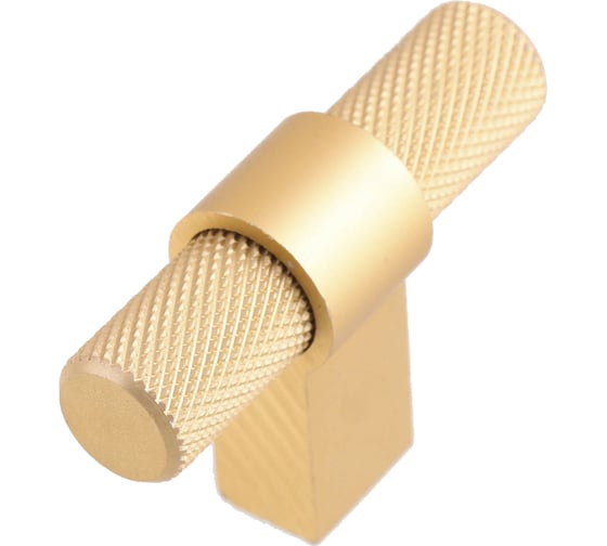 Изображение товара Ручка кнопка Стройбат штырь, алюминий, матовое золото коробка (500 шт) 418208