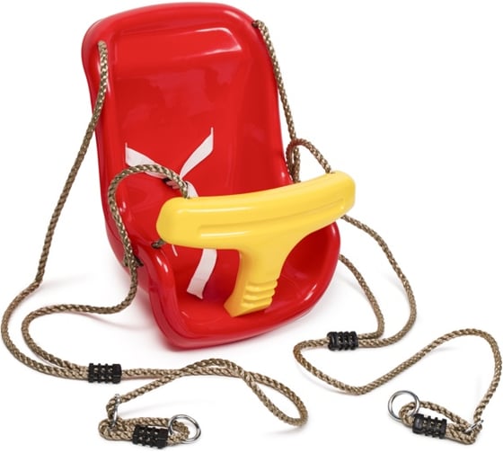 Изображение товара Закрытые пластиковые качели с высокой спинкой и поднимающимся ограничителем для малыша MoyDvor МойДвор SAC004107