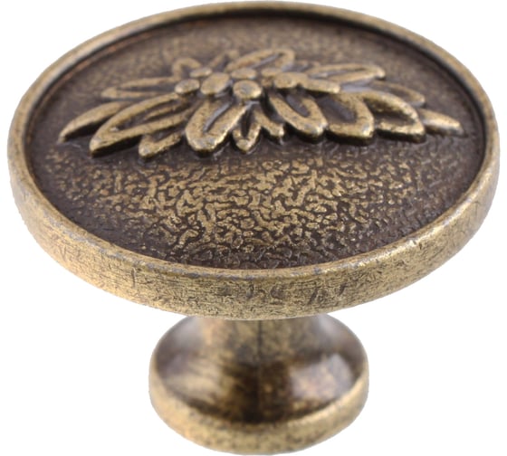 Изображение товара Ручка кнопка Стройбат ретро, алюминий, бронза коробка (600 шт) 418009