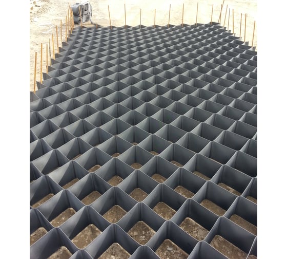 Изображение товара Георешетка объемная ГЕОКАРКАС 30.20 толщина ребер 1,35 мм.(18,48 м2=3,3х5,6) 4673726848056