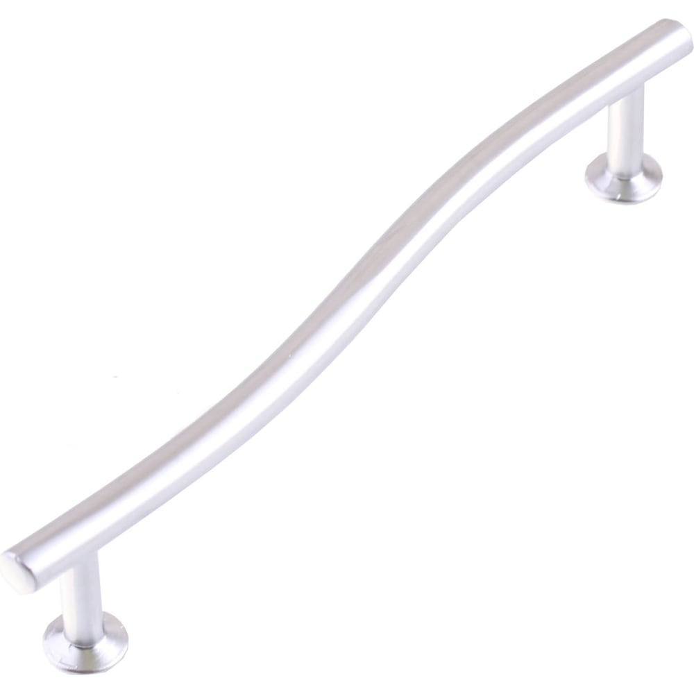 Изображение товара Ручка скоба Стройбат изогнутая 128 мм алюминий хром современная мебельная ручка