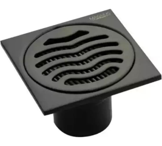 Изображение товара Трап ООО ПКФ Сварком д= 50 вертикальный нерж.сталь, решетка под графит 100x100, Сухой затвор СанТех s054589