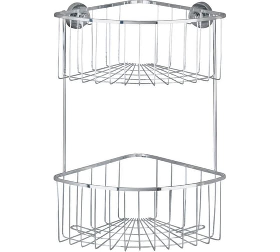 Изображение товара Полка угловая 2-уровневая WENKO Power-Loc Bovino большая 22744100