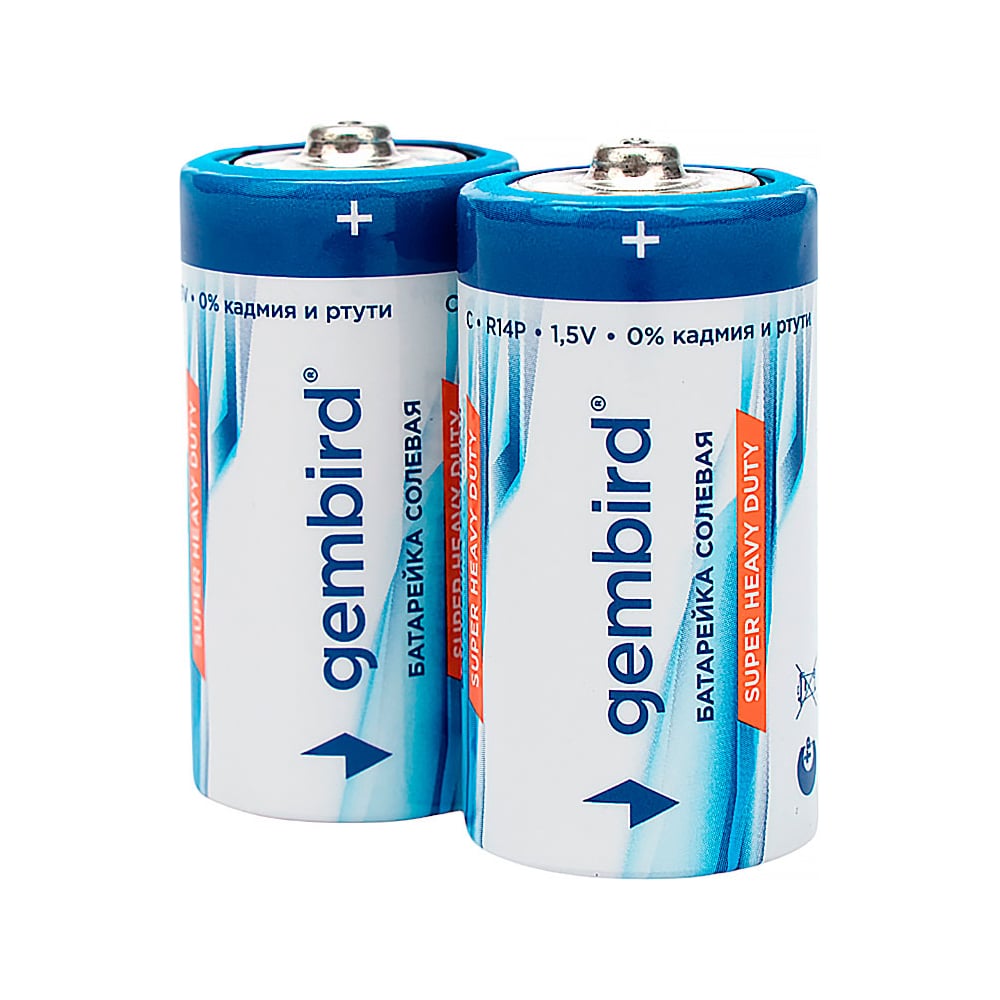 Изображение товара Батарейки Gembird солевые типа C R14P, 2 шт, надежное питание