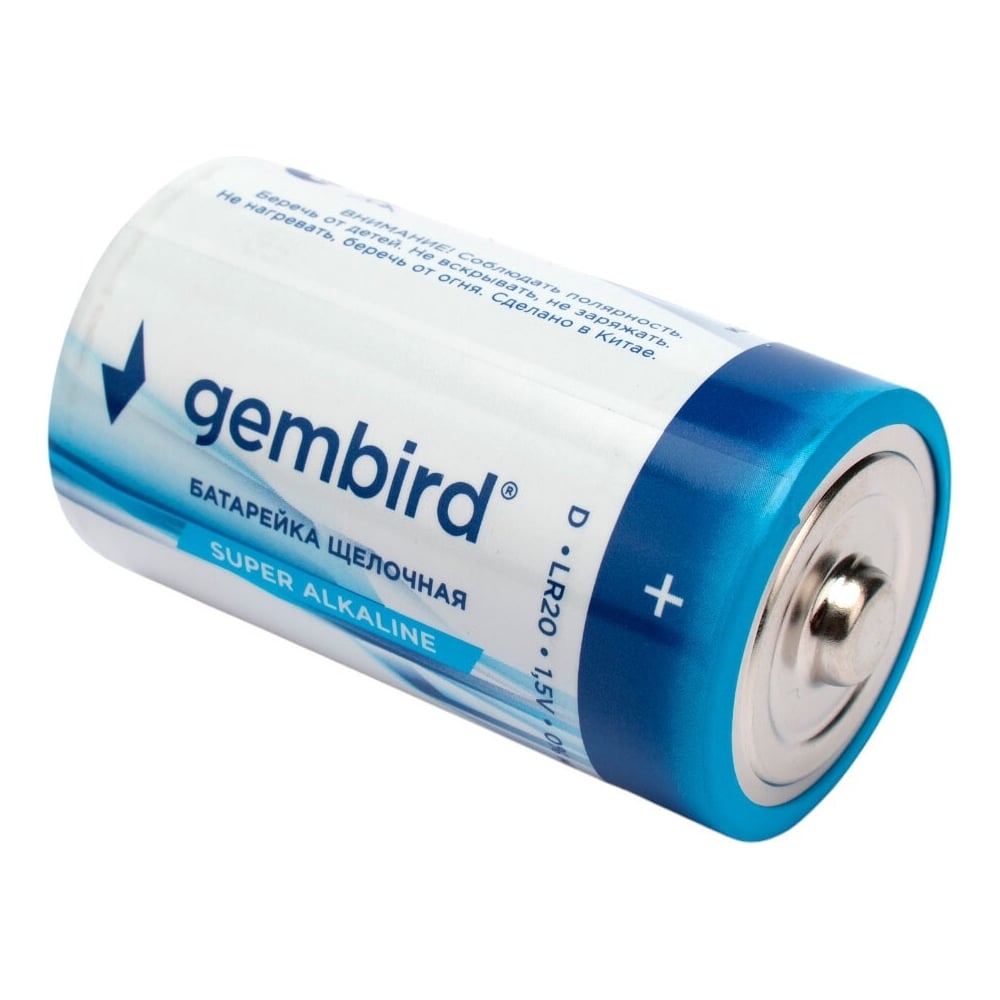 Изображение товара Батарейки Gembird щелочные/алкалиновые тип D LR20, 4 шт в коробке