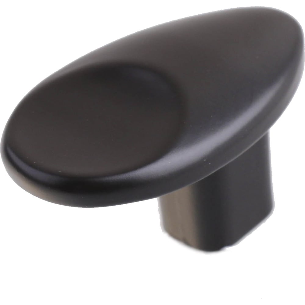 Изображение товара Ручка кнопка Стройбат ассиметричный из алюминия черная 39 мм (800 шт)