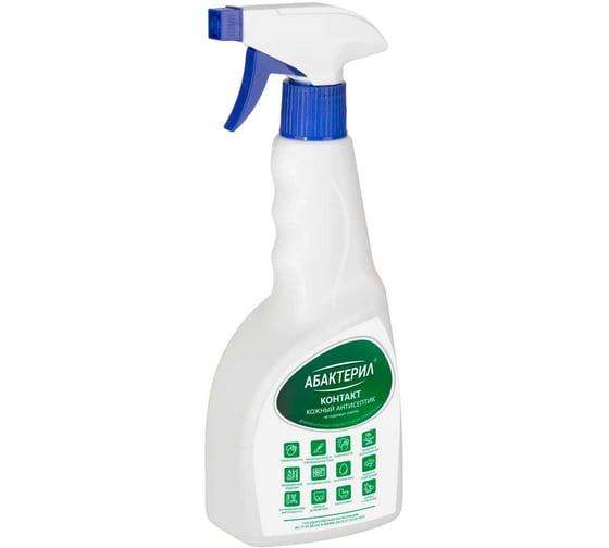 Изображение товара Кожный антисептик Абактерил Контакт, 500 мл, триггер, 15 шт. АБ-КТ-251